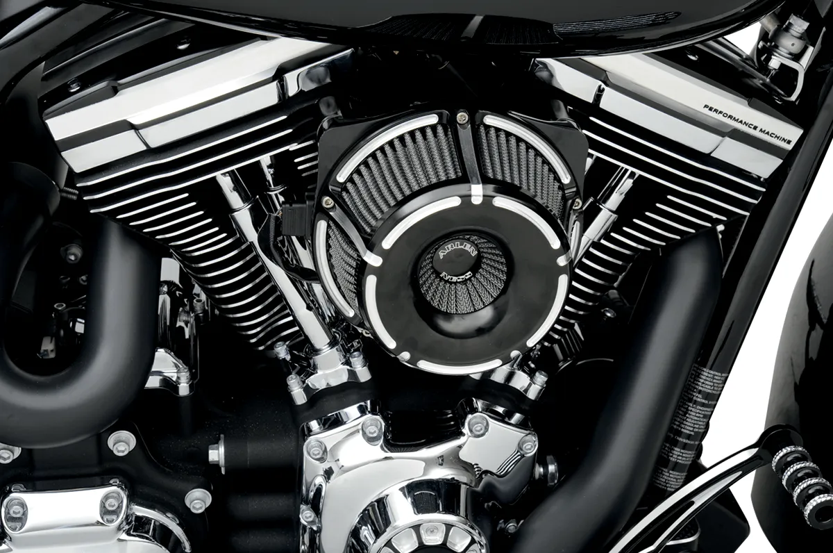 Arlen Ness 18-923 Inverted Series Air Cleaner Kit - Slot Track - Black