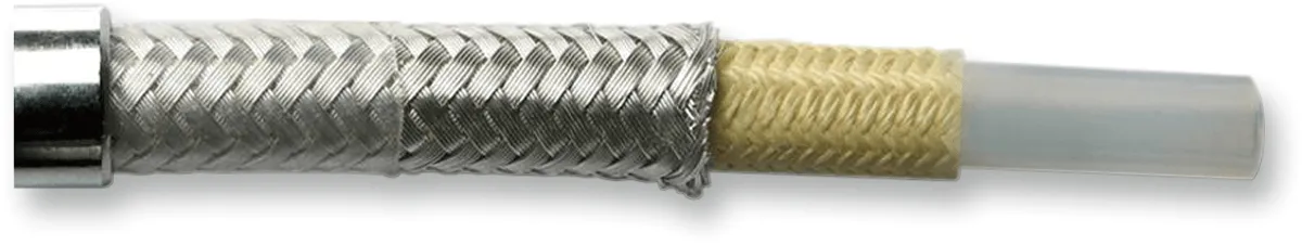 Magnum 36456SW Sterling Chromite II E-Z Align Single Disc Front Brake Line - 180deg. Top Angle - 56in.