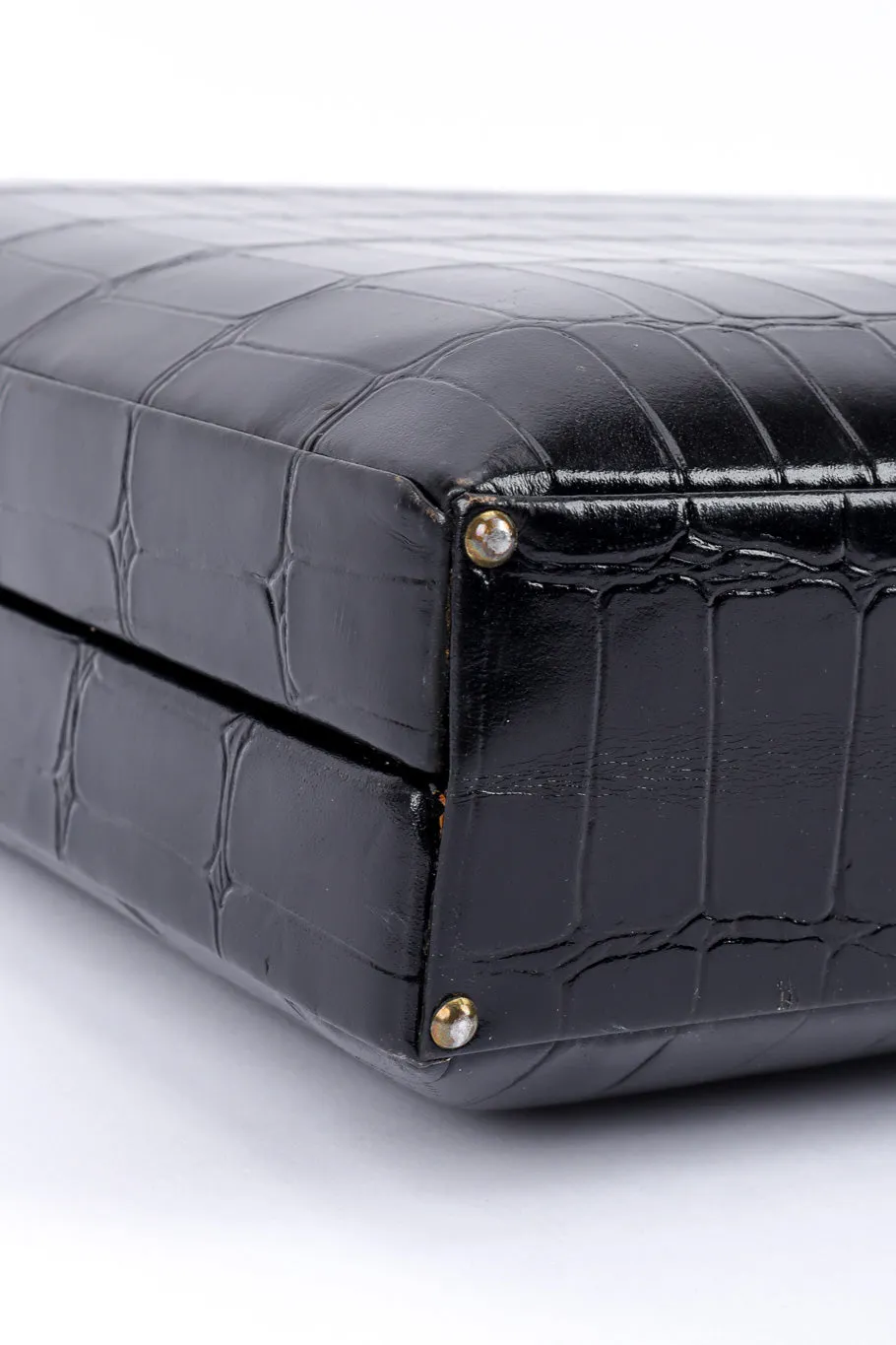 Reptile Embossed Box Bag